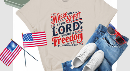 Where the Spirit of the Lord Is—There Is Freedom  Christian Graphic Tee