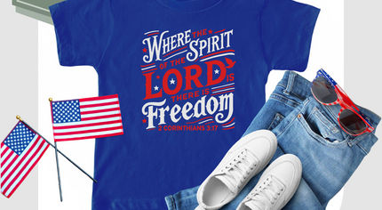 Where the Spirit of the Lord Is—There Is Freedom  Christian Graphic Tee