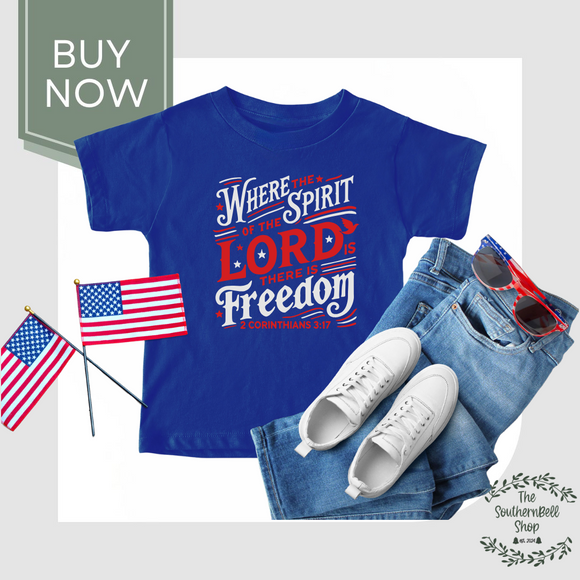 Where the Spirit of the Lord Is—There Is Freedom  Christian Graphic Tee