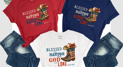 Blessed is the Nation | Exclusive Patriotic Christian Tee