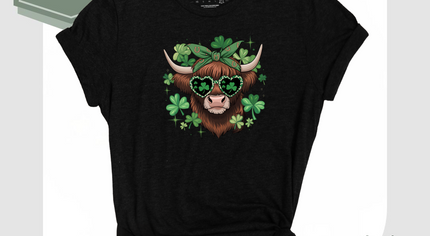 St Patrick's Day Highland Cow