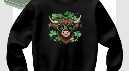 St Patrick's Day Highland Cow