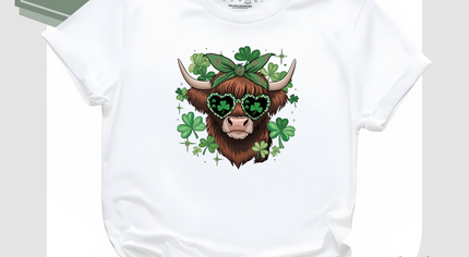 St Patrick's Day Highland Cow