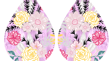 Purple, Pink, and Yellow Flowers