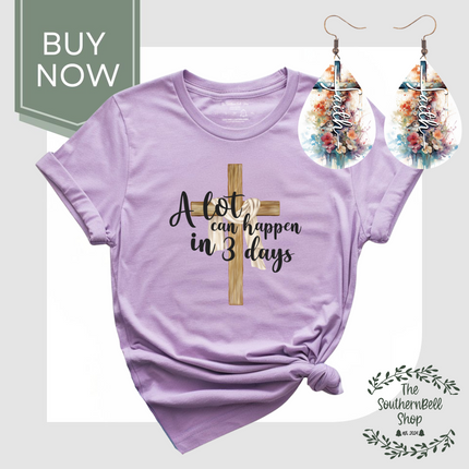 A Lot Can Happen in 3 Days & Faith Earrings Set