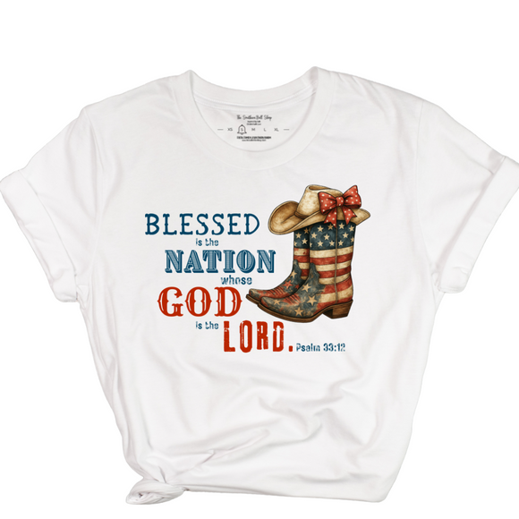 Blessed is the Nation | Exclusive Patriotic Christian Tee