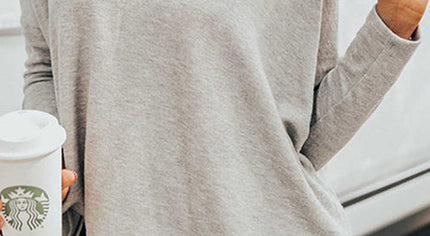 Gray Cowl Neck Shift Tunic Top